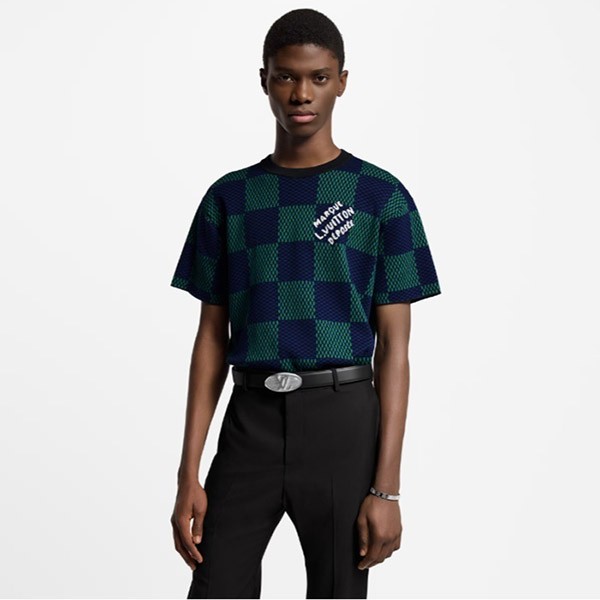 【存在感抜群☆】ルイヴィトンコピー LV ジャカード ダミエ 半袖Ｔシャツ 1AHBCV