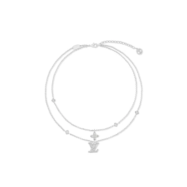 国内完売*ルイヴィトン*Lady LV シルバーパラジウム ネックレス コピー M02515