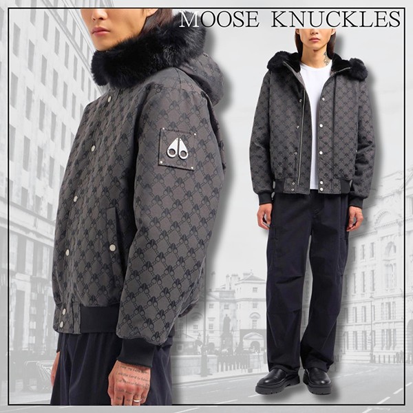 MOOSE KNUCKLES DENALI モノグラム ボンバージャケット 偽物 mk00012