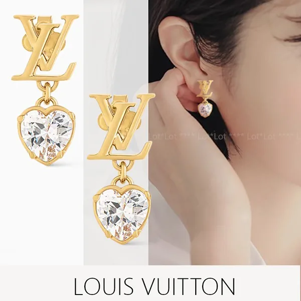 新作》ルイヴィトンコピー／ピアス LV アイコニック ハート ジルコン M02385