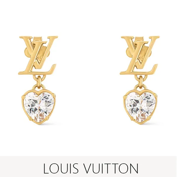 新作》ルイヴィトンコピー/ピアス LV アイコニック ハート ジルコン M02385