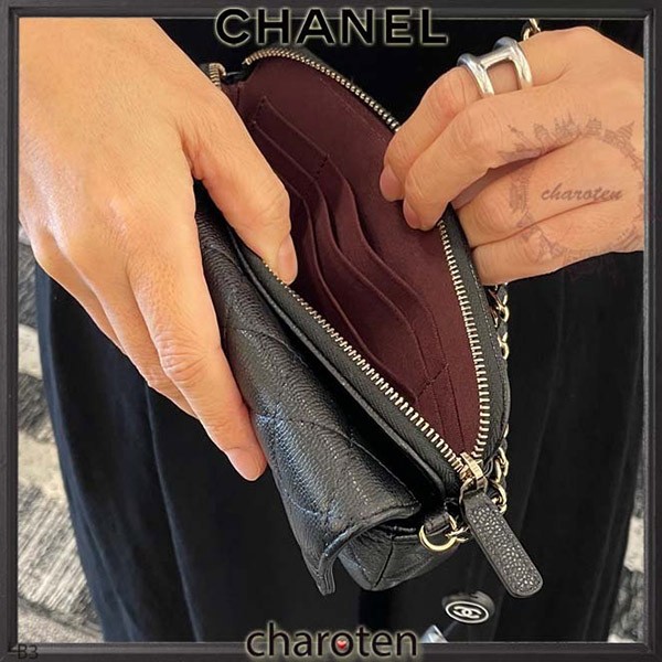 【追跡付】斜めかけ♡スマホ入る♪シャネル ミニショルダー 偽物