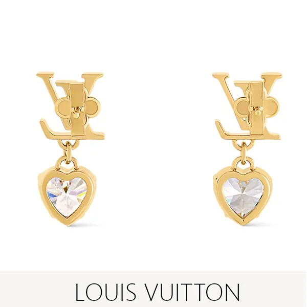 新作》ルイヴィトンコピー／ピアス LV アイコニック ハート ジルコン M02385