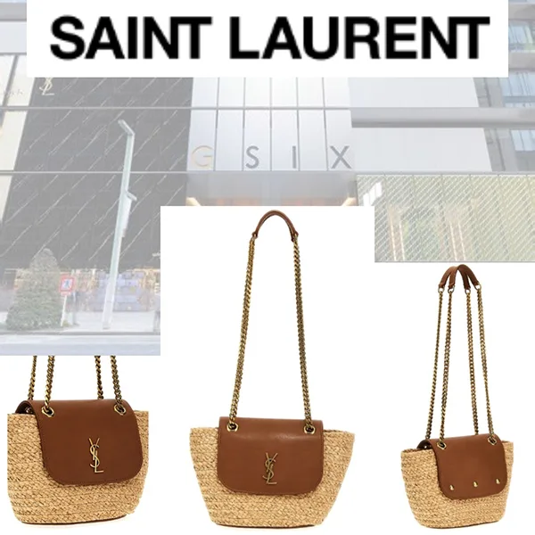 サンローラン ミニMANONラフィアバスケットバッグ パロディ ysl99581