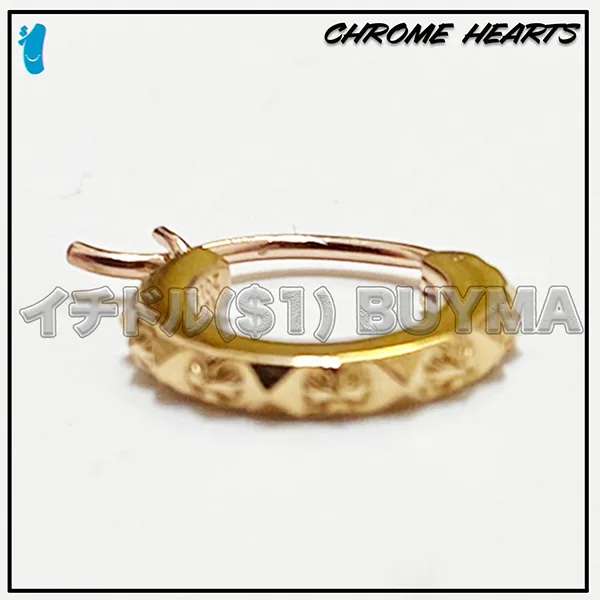 クロムハーツ 22K コピー Gold ゴールド TFP フープ ピアス ch25482