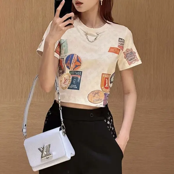 ルイヴィトン クロップトップ Tシャツ コピー 1AHITI