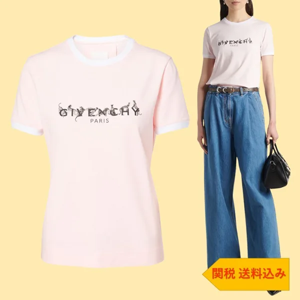 セール新作!【ジバンシィ コピー】リンガーコットン混ジャージーTシャツ 2色 gtv25191