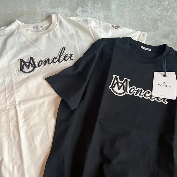 モンクレール 刺繍ロゴパッチ Tシャツ 偽物 半袖 K10918C0001189AJS999