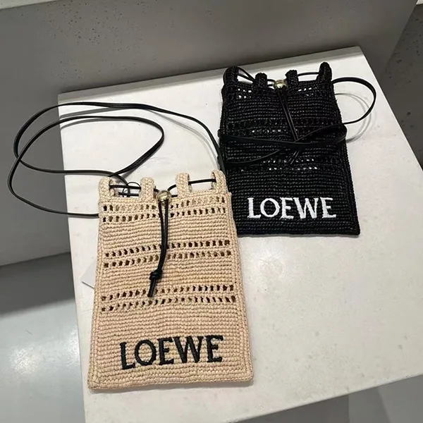 超希少！ロエベ ラフィア ドロースト  かご ポケット フェイク 2色 lyw541444