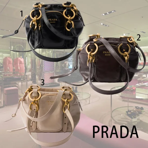完売人気プラダ 並行輸入品 Dangle レザー トップハンドル ミニバッグ 3色 pld3251155