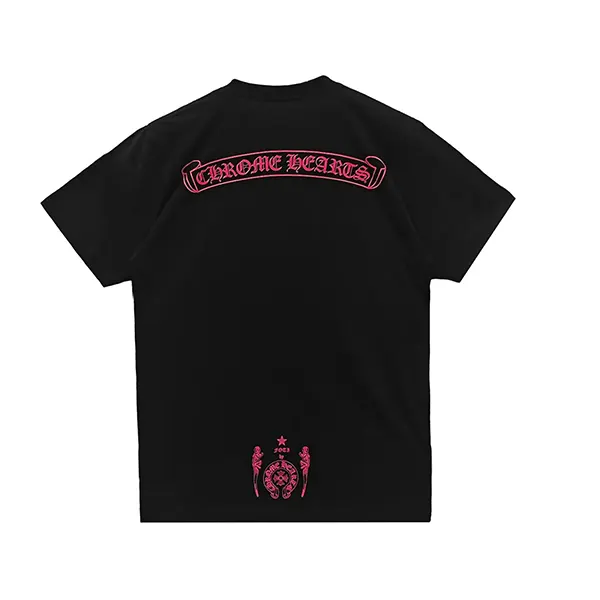 クロムハーツ FOTI フォティ ピンク 偽物 ロゴTシャツ w25041709