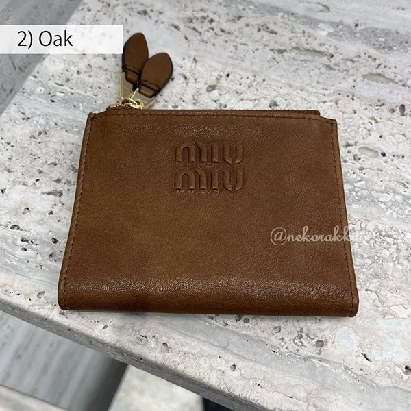 ミュウミュウ 二つ折り財布 偽物 Small nappa leather wallet  5ML024_AEFX_F0316