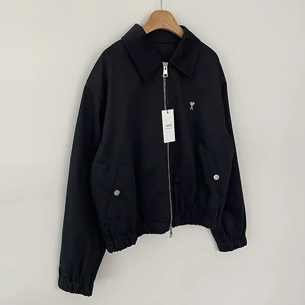 アミ パリス ハートロゴ ジップジャケット N級品 Black HJK014CO0009001