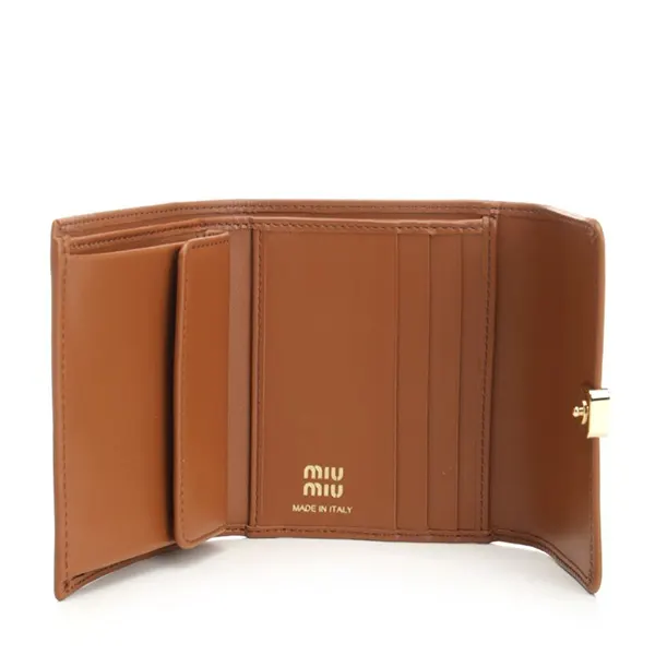 超限定ミュウミュウ フレンチウォレット 折り財布 偽物 5MH040 2CVXF0NBL