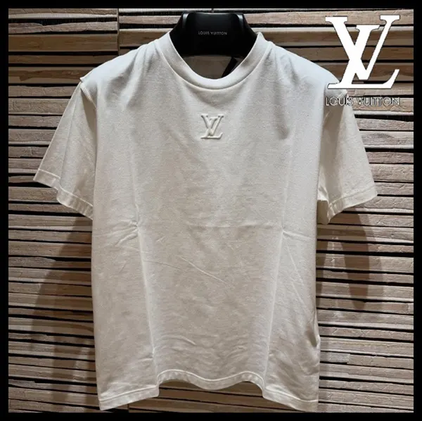 【偽物】ルイヴィトン エンボスLV Tシャツ コピー 1AA5E0