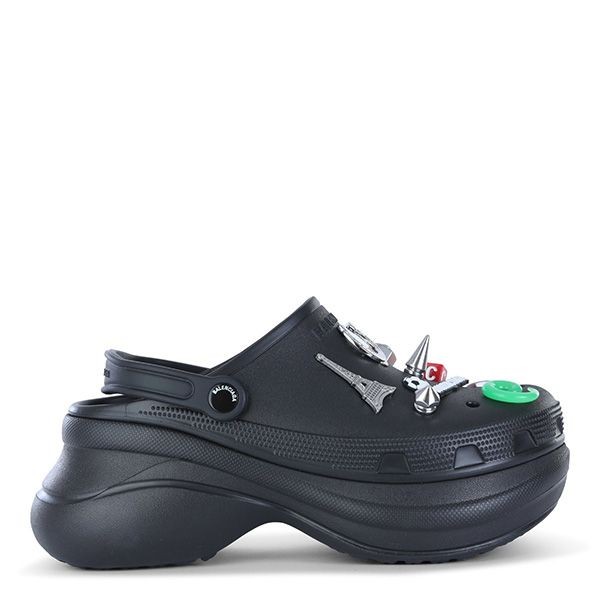 バレンシアガ CROCS サンダル コピー ロゴ ミュール JIBBITZ ラバー