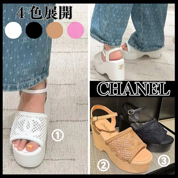 雑誌掲載★◆おしゃれにスタイルアップ♪◆シャネル 厚底サンダル 偽物 G46364 B19813 NAFCF
