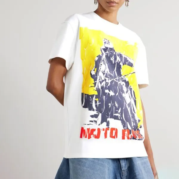 完売前に新作を先取りロエベ リラックスフィット Tシャツ コピー コットンブレンド S540Y22X68-9990