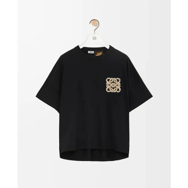 [N級品]2025ブランド新作ロエベ ボクシーフィット ロゴ Tシャツ S616Y22X59