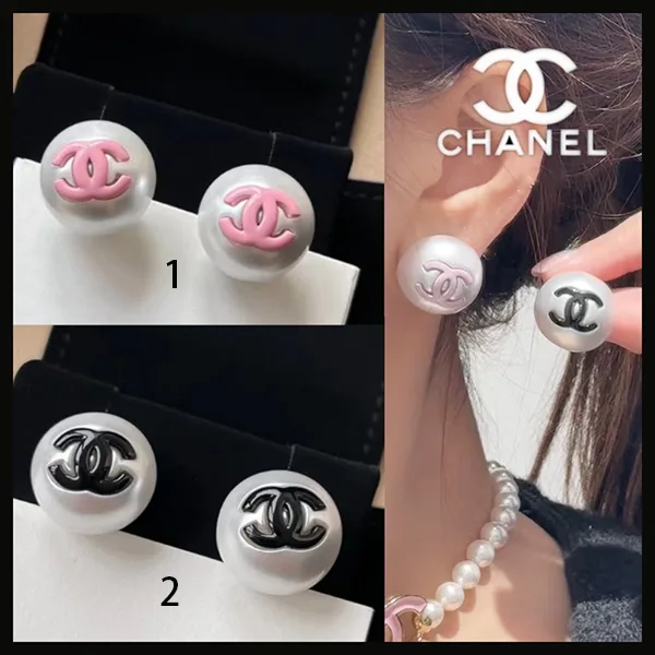 シャネル パール×CCマーク ロゴ ピアス フェイク レジン 2色 xnr145222