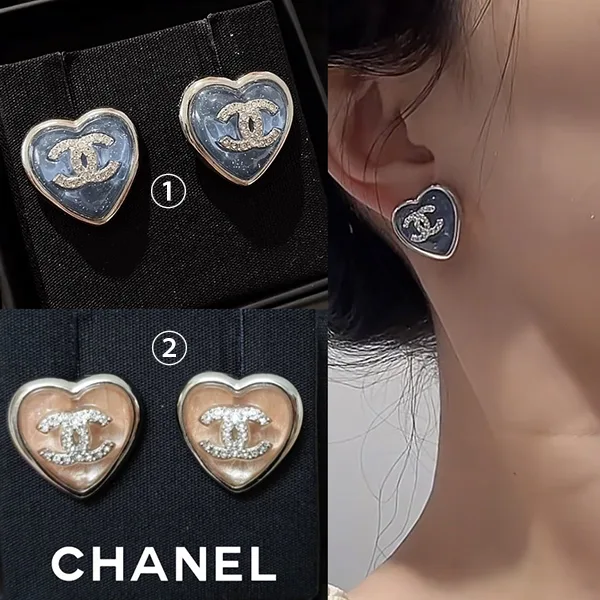 シャネル n級品 ブルーハート ピアス 2色 xnr1125151