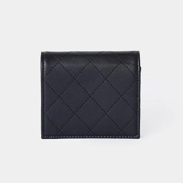 超人気 So Black☆シャネル 折りたたみ財布 偽物 オールブラック AP3817 B15615 94305