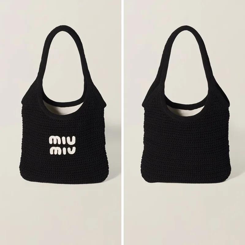 【日本未入荷】ミュウミュウ n級品 IVY ラフィア風織りトートバッグ 5色 miu0607