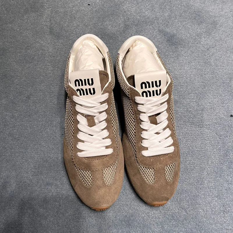 ◆完売前に◆ミュウミュウ パロディ Plume メッシュ×スエード スニーカー 3色 miu0605