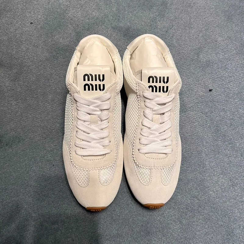 ◆完売前に◆ミュウミュウ パロディ Plume メッシュ×スエード スニーカー 3色 miu0605
