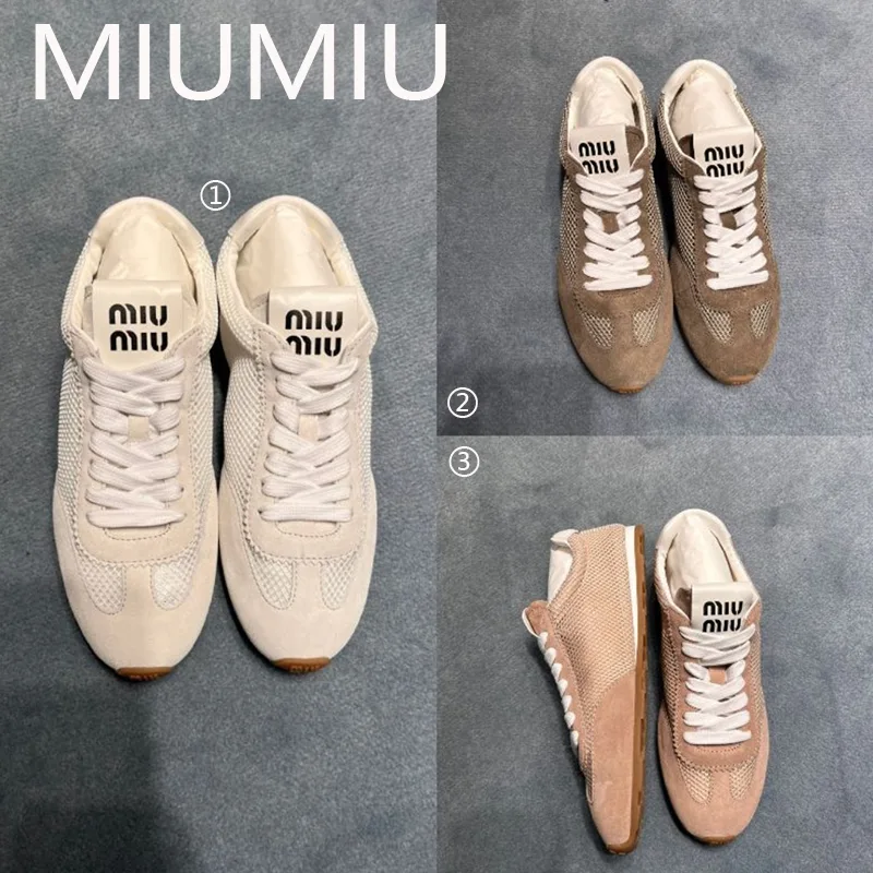 ◆完売前に◆ミュウミュウ パロディ Plume メッシュ×スエード スニーカー 3色 miu0605