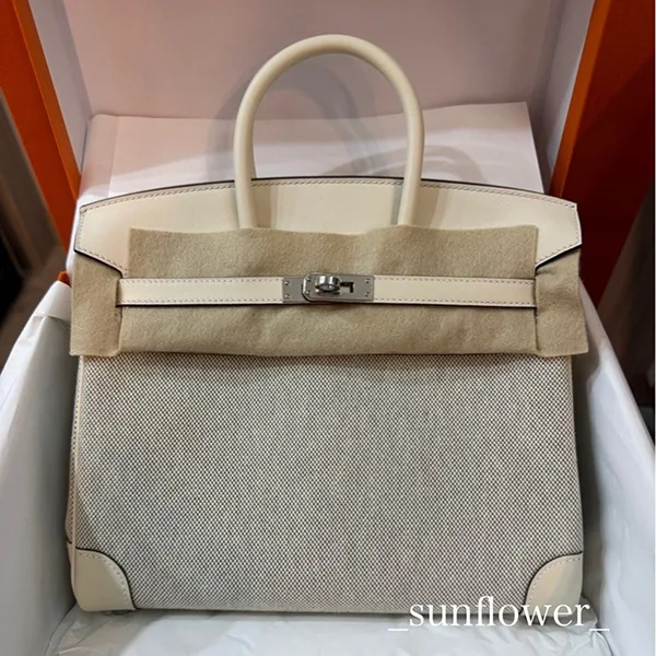稀少★エルメス バーキン25cm 偽物 トワル ニューホワイト/S金具 h257164