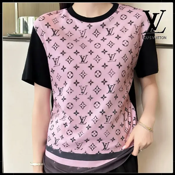 限定希少☆ルイヴィトン モノグラム フロントTシャツ 偽物 1AIAZY