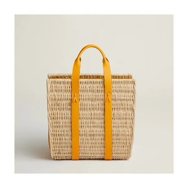 日常使い♪【エルメス 】プティアッシュ 偽物 GM バスケット Panier en osier GM