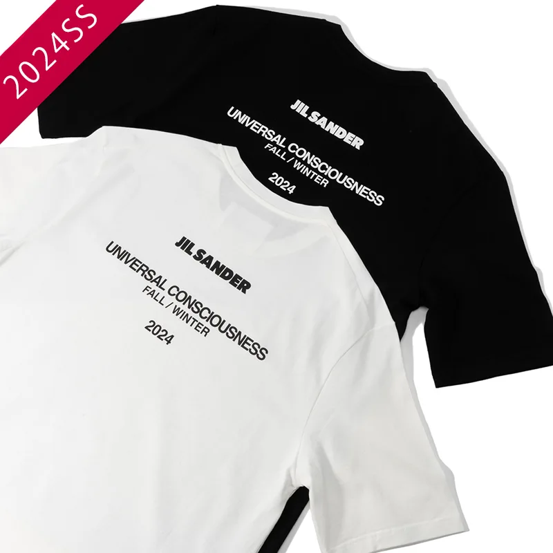 7日間返品返金保障ジルサンダー ロゴ クールネックTシャツ コピー 2色 J22GC0189J46219001