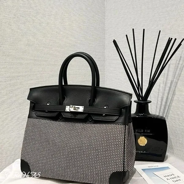 エルメス バーキン25cm Quadrille キャンバス 偽物【上質なバッグ♪】h2571610