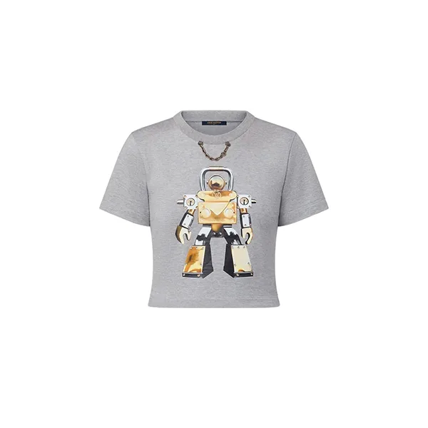 ルイヴィトン Tシャツ パチモン 1AI43【遊び心あるロボットプリントが魅力】