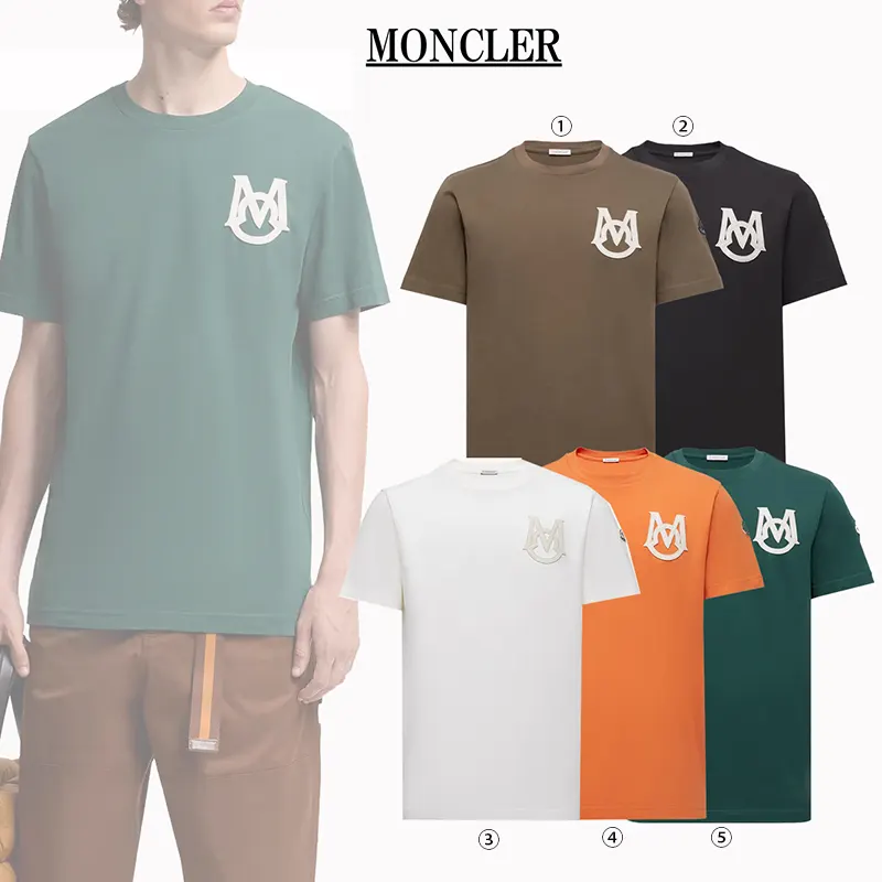 モンクレール モノグラムコットン Tシャツ パロディ ロゴ 5色 mk20250804