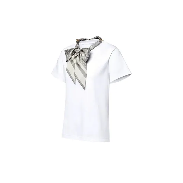 人気話題コラボ!首元に差がつく一枚【ルイヴィトン コピー】Tシャツ シルクスカーフ付 1AIR42