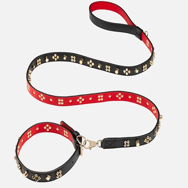 ルブタン Loubicollar コピー レザー 犬用 首輪&リード セット lo258141