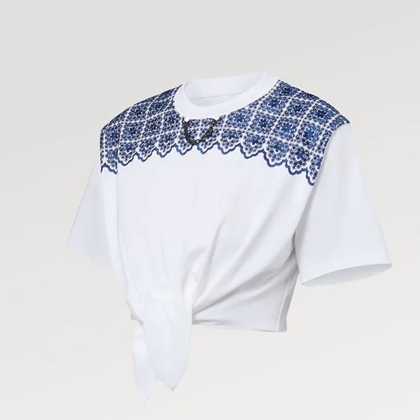 【シンプルお洒落♪】ルイヴィトン エンブロイダリー Tシャツ 偽物 1AFTMC