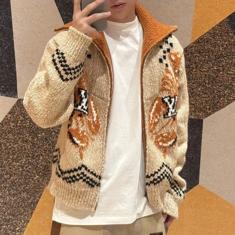関税込ルイヴィトン x NIGO コラボ ジップニットブルゾン コピー商品 1AIM54