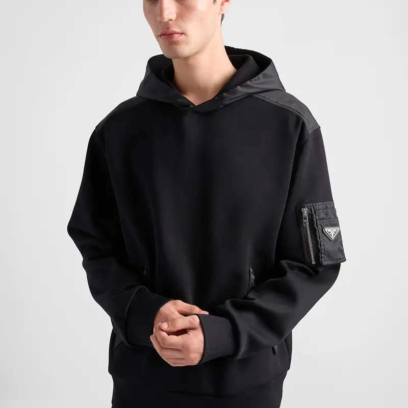超希少！プラダ コットンフリースx Re-Nylon フーディー スーパーコピー pl84625846