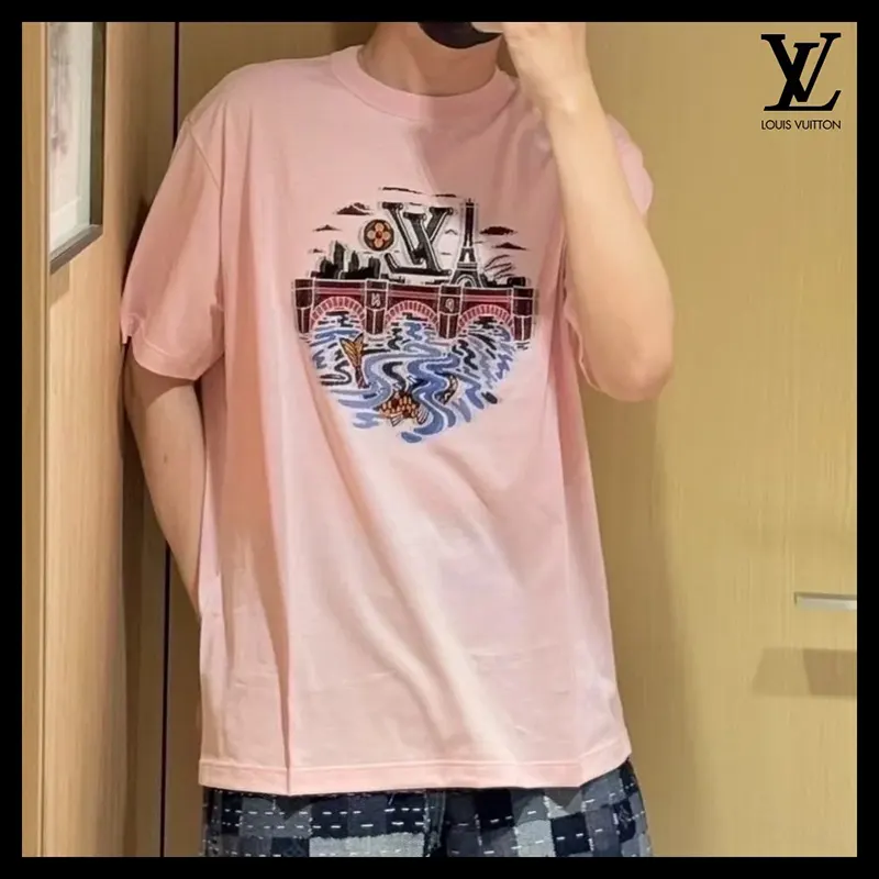 ルイヴィトン シティスタンプジャカード Tシャツ パロディ 1AIMMM
