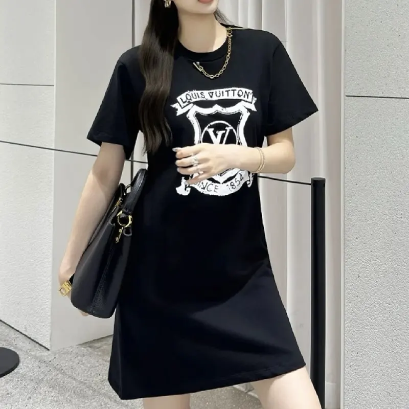 ルイヴィトン クレスト Tシャツドレス スーパーコピー 2色 1AIANQ