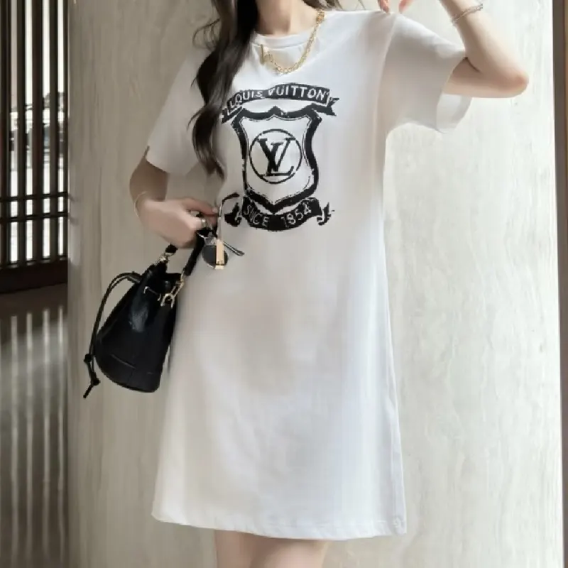 ルイヴィトン クレスト Tシャツドレス スーパーコピー 2色 1AIANQ