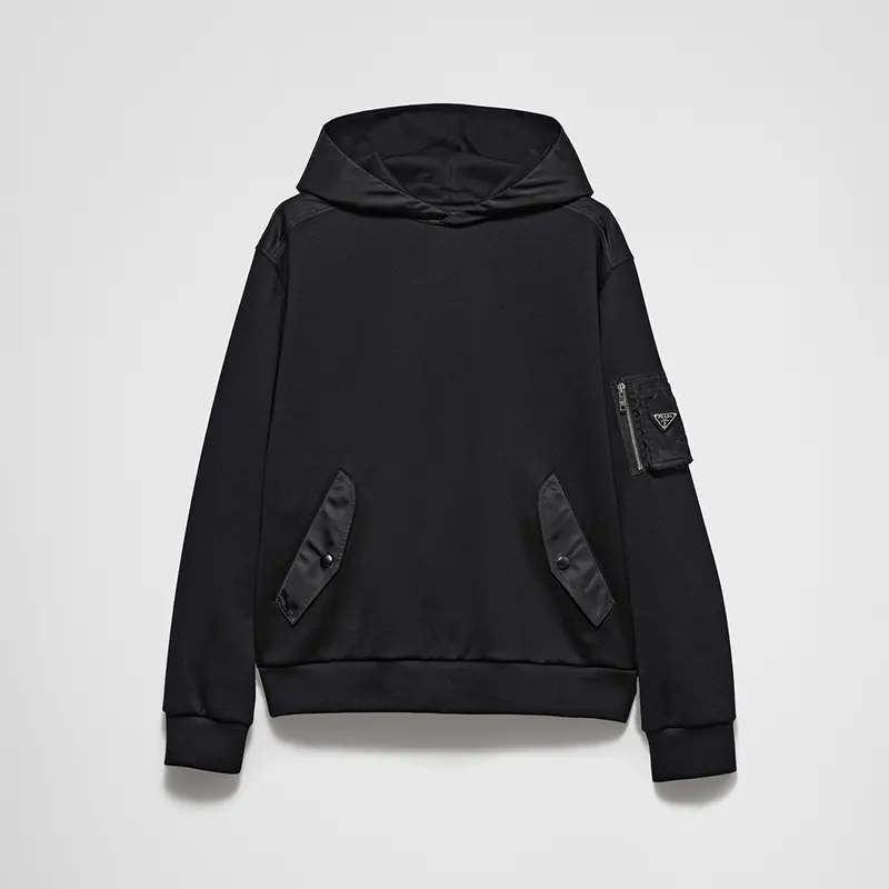 超希少！プラダ コットンフリースx Re-Nylon フーディー スーパーコピー pl84625846