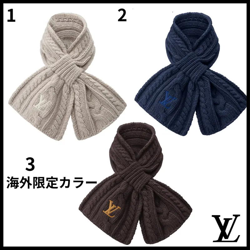 ルイヴィトン スーパーコピー ニットマフラー ロゴ刺繍入り 3色 M96754