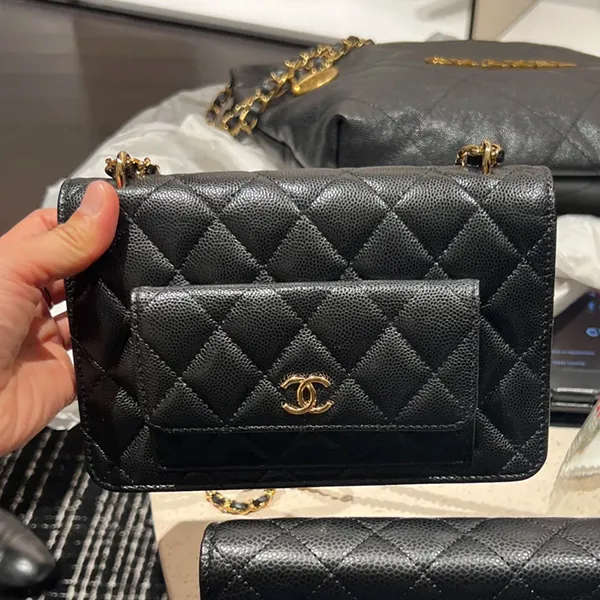人気商品★人気 シャネル チェーンウォレット 偽物 キャビア ショルダー バッグ AP3464 B13649 94305