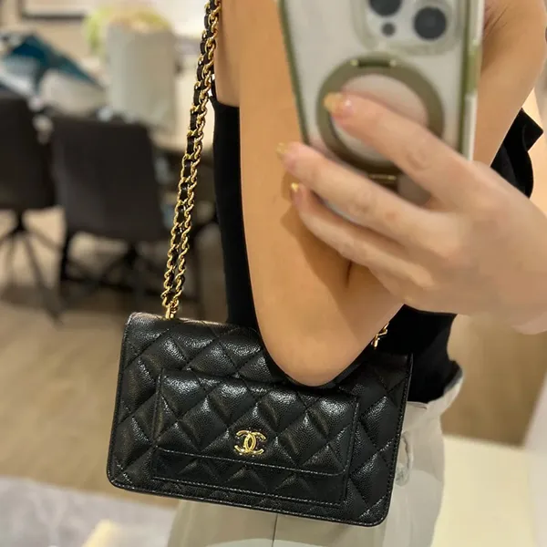 人気商品★人気 シャネル チェーンウォレット 偽物 キャビア ショルダー バッグ AP3464 B13649 94305