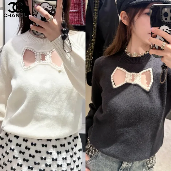 シャネル 25K リボン プルオーバー 偽物【可愛さ満載★目を惹く】cc251004